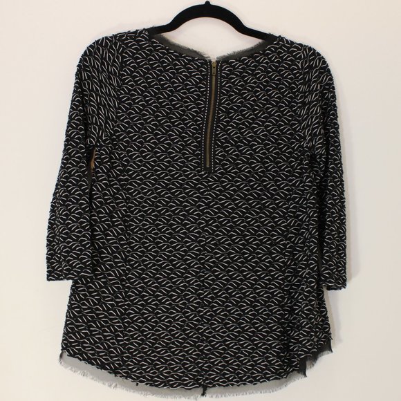 ANTHRO POSTMARK Black and White Textured Top S - Picture 5 of 7